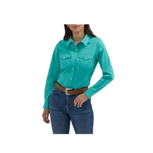 Wrangler Women's Long Sleeve Blue Shirt