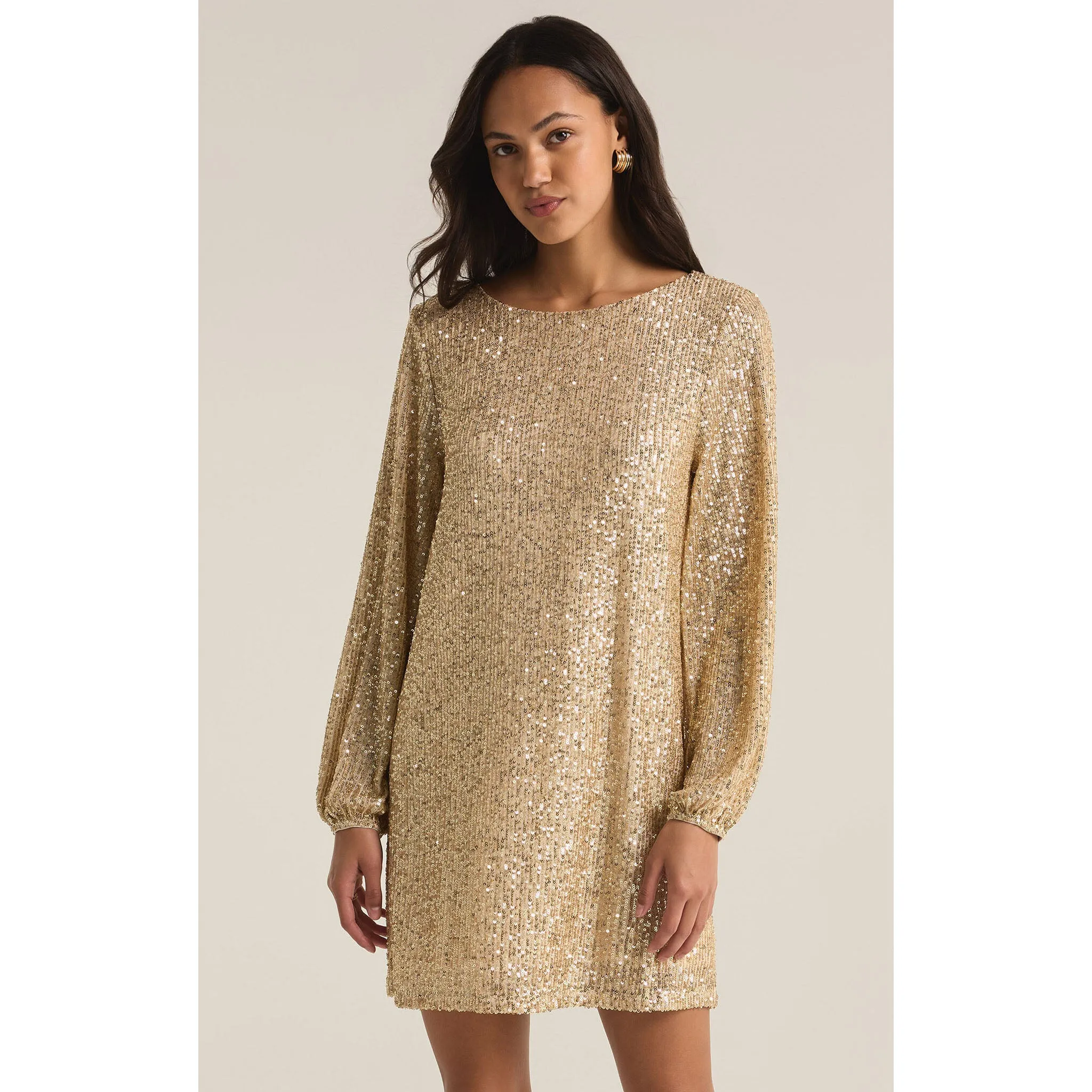 Z Supply Andromeda Sequin Dress in Champagne