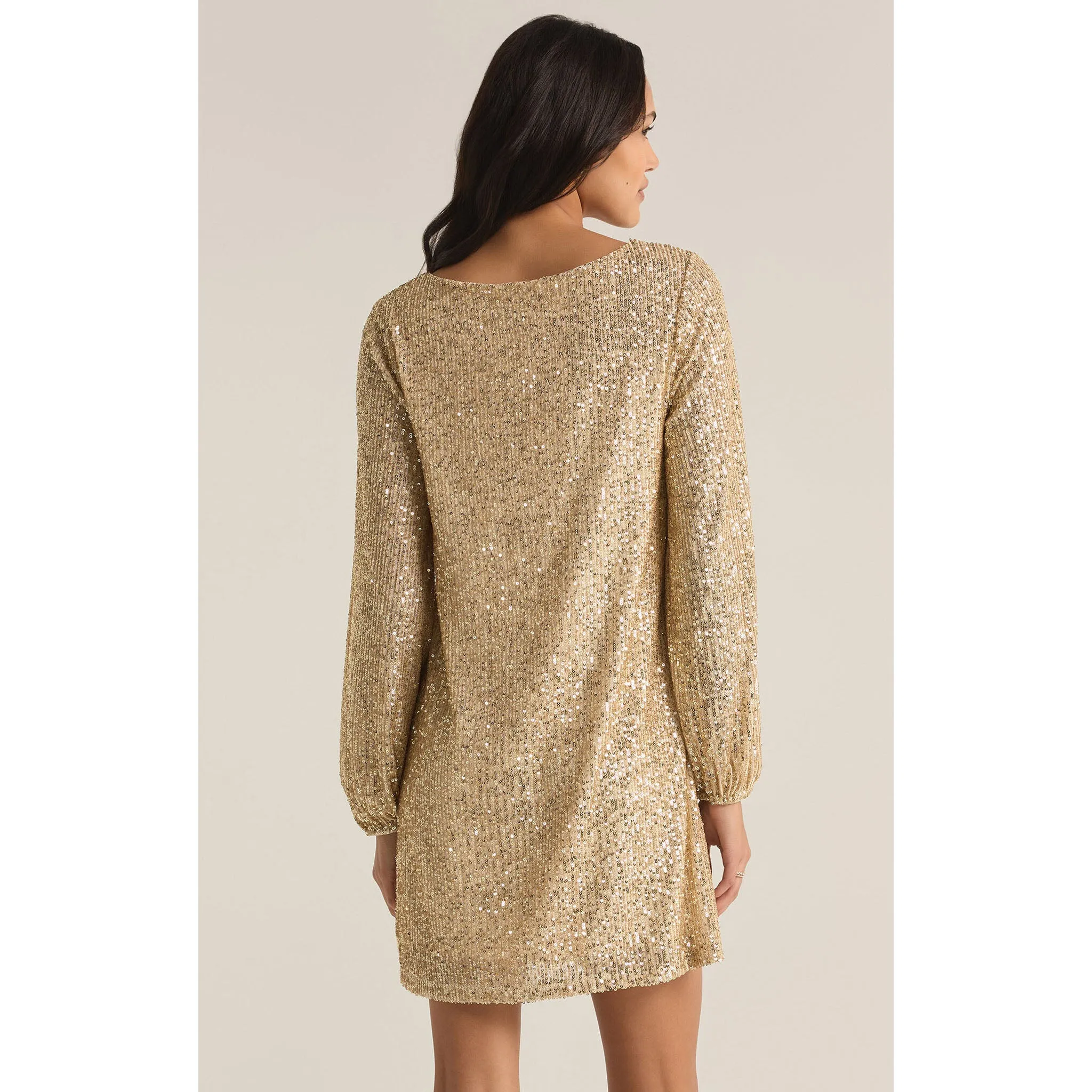 Z Supply Andromeda Sequin Dress in Champagne